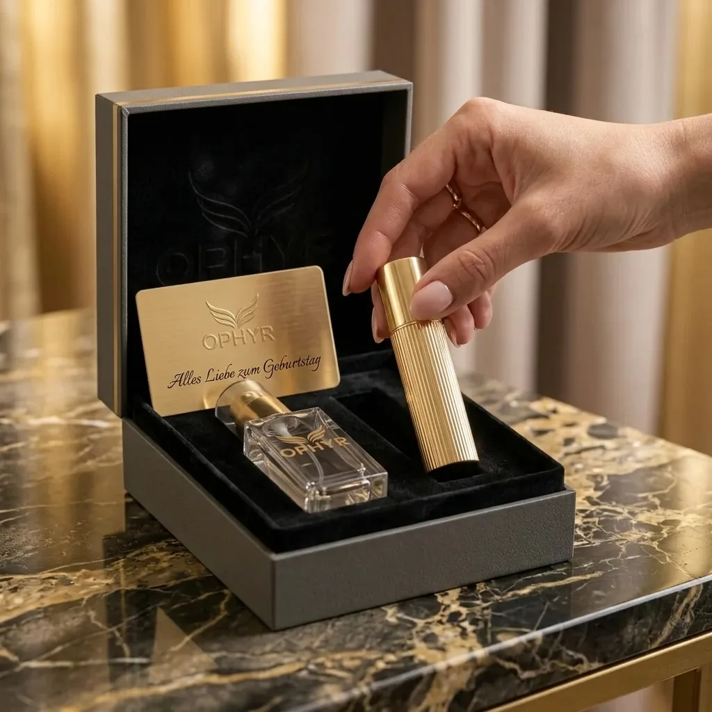 Hand greift goldenen Zerst&auml;uber